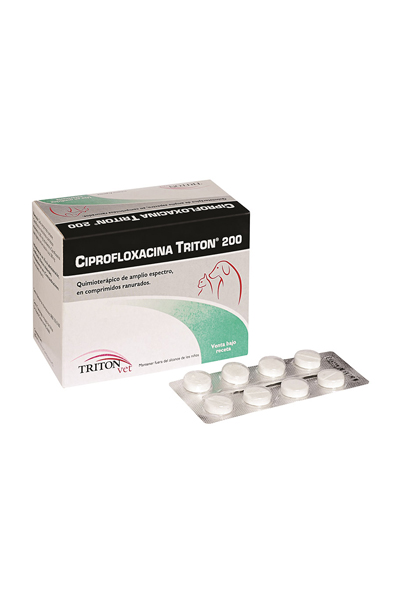 CIPROFLOXACINA TRITON 200 x 8 tabs – Uso Veterinario