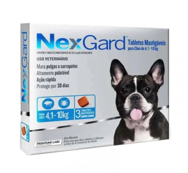 Nexgard 4 a 10 kilos (28.3 mg) x 1 Tableta o 3 Tabletas