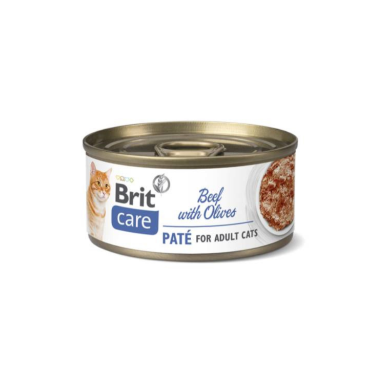 Brit Care Gato Paté de Res con Olivos 70GR