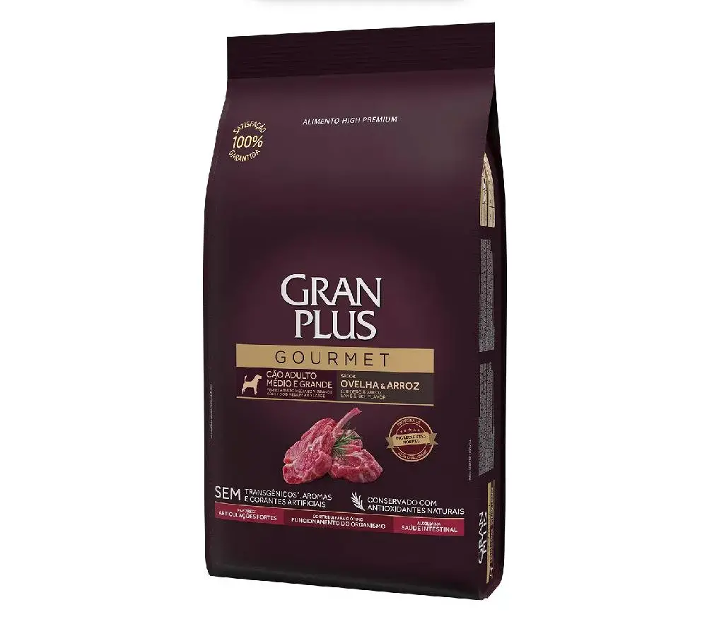 Gran Plus Gourmet Perro Mediano y Grande | Cordero y Arroz 15 Kg