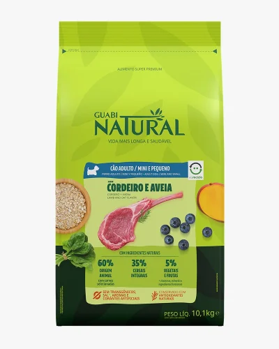 Guabi Adulto Raza Mini y Pequeña Cordero y Avena