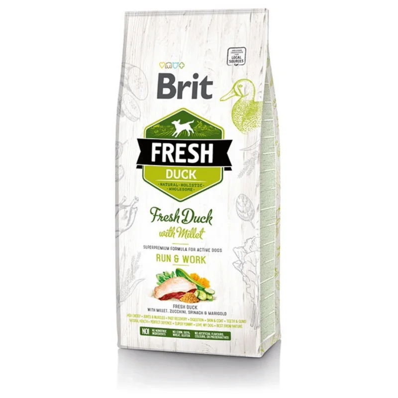 Brit Fresh Pato Active Run & Work – Perro Adulto Todas las razas – Pato