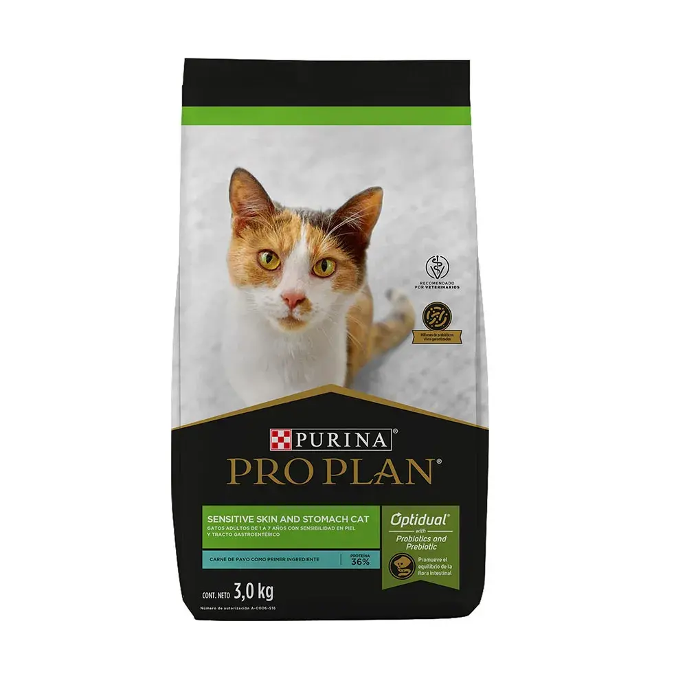 PRO PLAN GATO ADULTO SENSITIVE SKIN & STOMACH 3KG