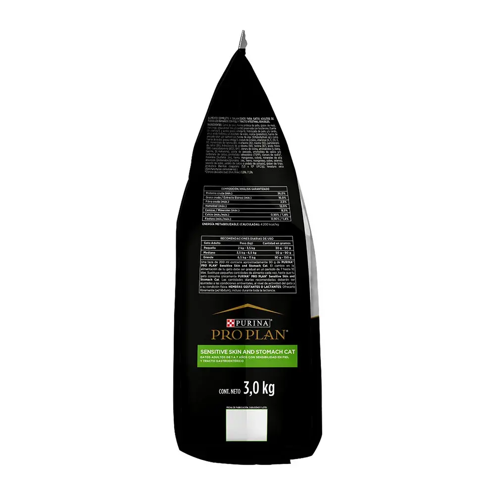 PRO PLAN GATO ADULTO SENSITIVE SKIN & STOMACH 3KG - Imagen 3