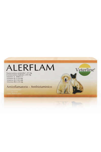 ALERFLAM Dosis Para Perros y Gatos CAJA x 40 TAB
