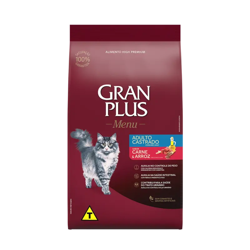 Gran Plus Gato Adulto Castrado Carne y Arroz