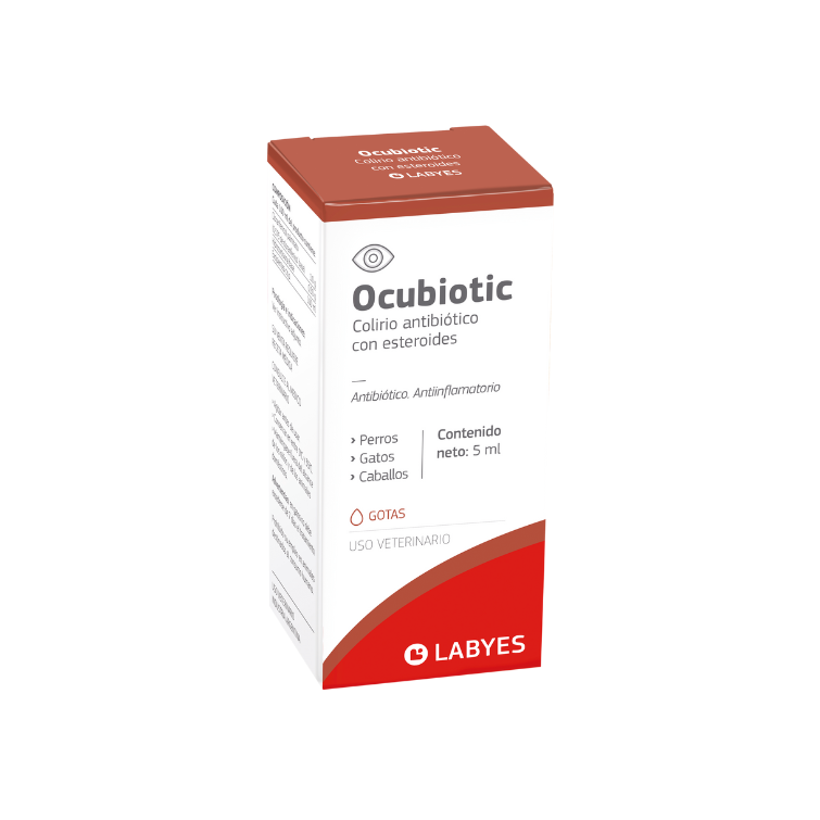 Ocubiotic con Esteroides – Colirio Antiinflamatorio y Antibiótico para Perros y Gatos